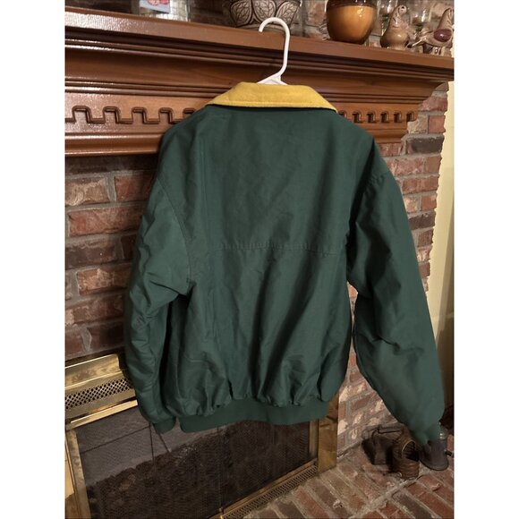 John Deere Green Jacket Size Large Mens Yellow Fleece Lined Vintage - Picture 3 of 7